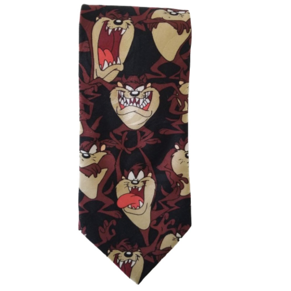 Vintage 1995 Looney Tunes Mania Necktie Tazmanian Devil Rare Novelty